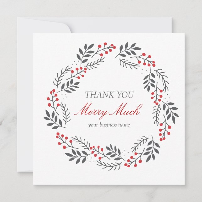 Christmas Thank You Business Card (Front)