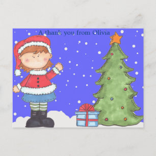 Christmas Thank You Can be personalised Postcard