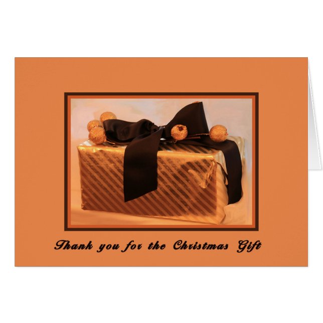 Christmas Thank You Card for Gift (Front Horizontal)