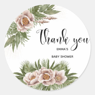 Christmas Thank you Classic Round Sticker