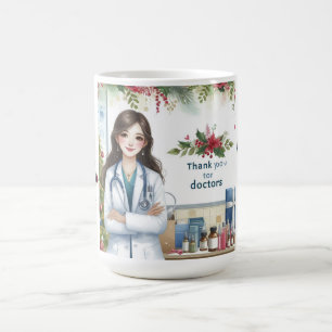Christmas thank you for doctors coffee mug