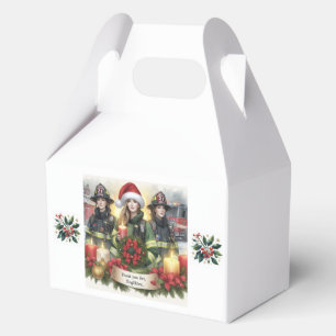 Christmas thank you for firefighters favour box