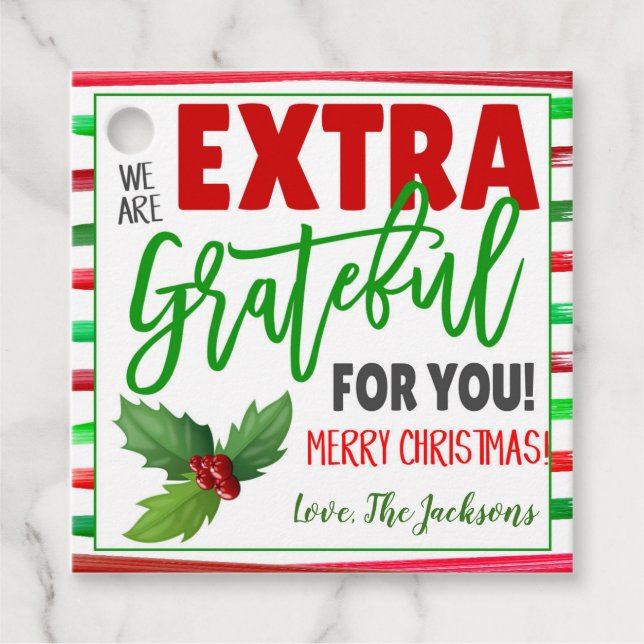 Christmas Thank You Gift Tag (Front)