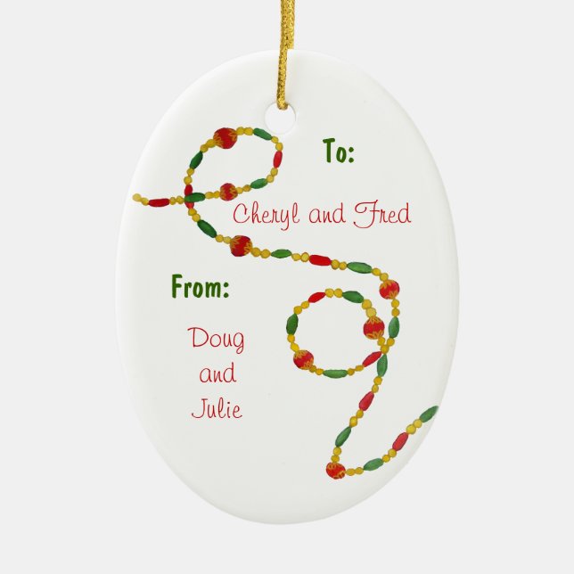 Christmas Thank You Ornament (Front)