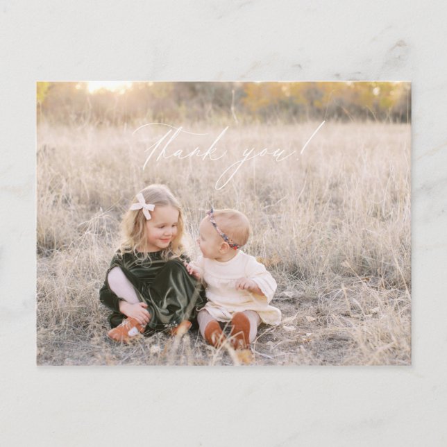 Christmas thank you photo post card (Front)