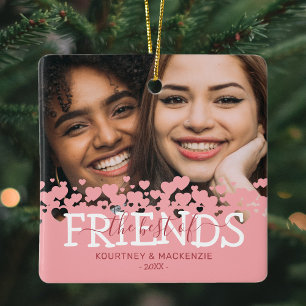 Christmas The Best of Friends Photo Ceramic Ornament