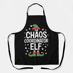 Christmas The Chaos Coordinator Elf Xmas Family  Apron