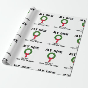 Christmas the gift holiday xmas funny humour wrapping paper