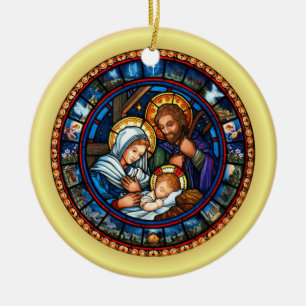 Christmas ~ The Holy Family ~ Nativity ~ * ~ Ceramic Ornament