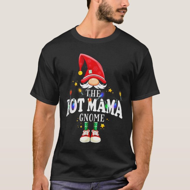 Christmas The Hot Mama Gnome X-mas Matching Pjs  T-Shirt (Front)