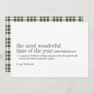 Christmas The Most Wonderful Time Of The Year Holiday Card