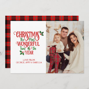 Christmas The Most Wonderful Time Of Year Photo Card
