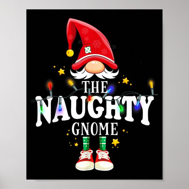 Christmas The Naughty Gnome X-mas Matching Pjs  Poster (Front)