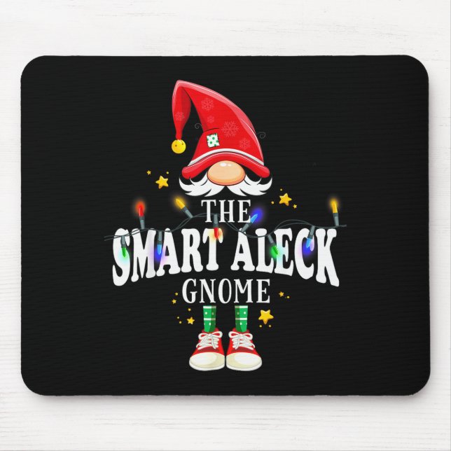 Christmas The Smart Aleck Gnome X-mas Matching Pjs Mouse Pad (Front)