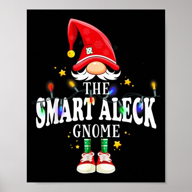 Christmas The Smart Aleck Gnome X-mas Matching Pjs Poster (Front)