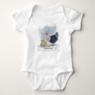 Christmas Theme Boganhues Print Baby Bodysuit