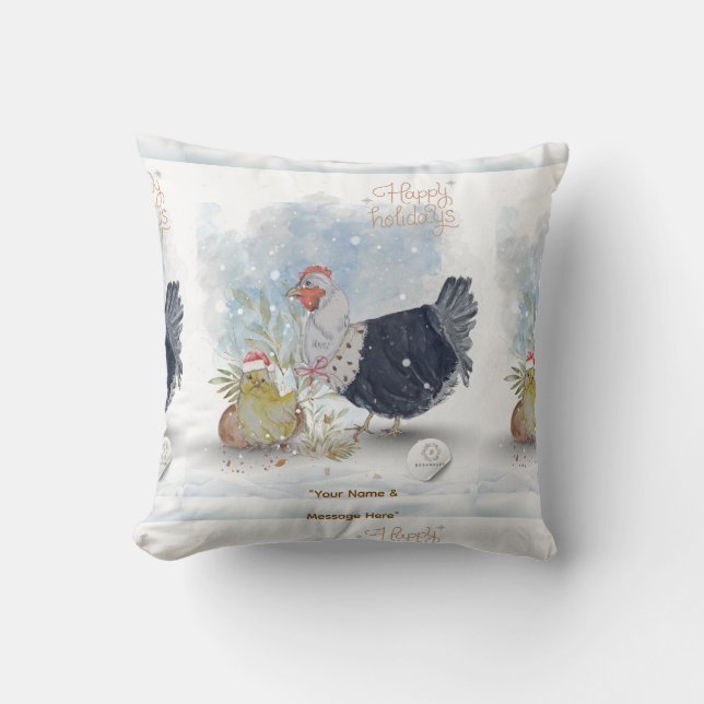 Christmas Theme Boganhues Print Cushion (Front)