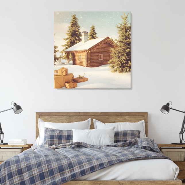 Christmas theme canvas print (Insitu(Bedroom))