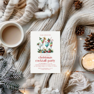 Christmas Theme Christmas Cocktail Party Thank You Card