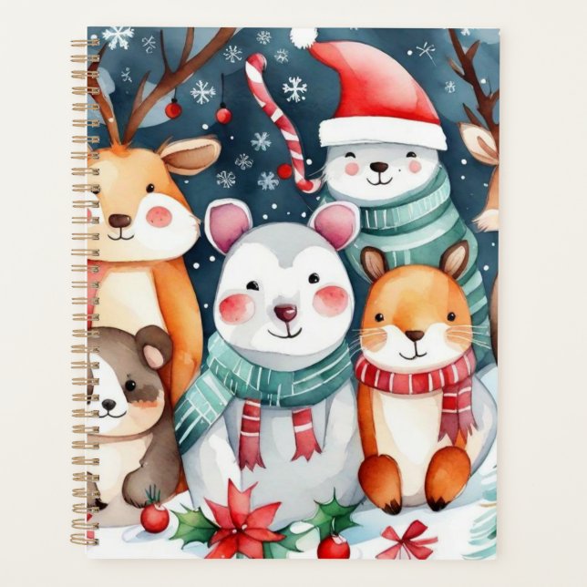 Christmas theme Christmas cute animals  Planner (Front)