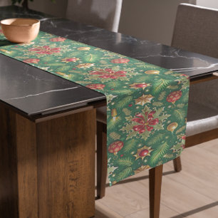 Christmas Theme Festive Colourful Pattern Short Table Runner