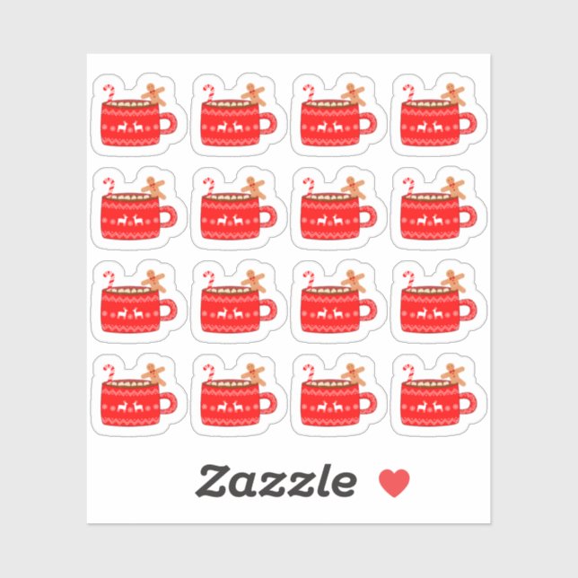 Christmas Theme Hot Chocolate Hot Cocoa Decorative (Sheet)