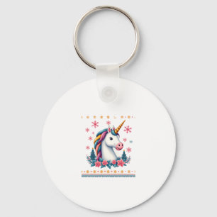 Christmas Theme Knitted Unicorn Unicorns T-Shirt ( Key Ring