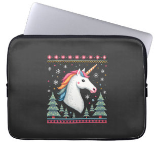 Christmas Theme Knitted Unicorn Unicorns T-Shirt ( Laptop Sleeve