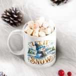 Christmas Theme Let It Snow Cute Snowman Coffee Mug<br><div class="desc">Christmas theme,  Let it Snow gold typography and a cute snowman is a perfect mug design to get cosy on a snowy night with hot cocco or your favourite holiday drink.</div>