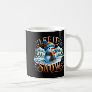 Christmas Theme Let It Snow Cute Snowman T Shirt  Coffee Mug