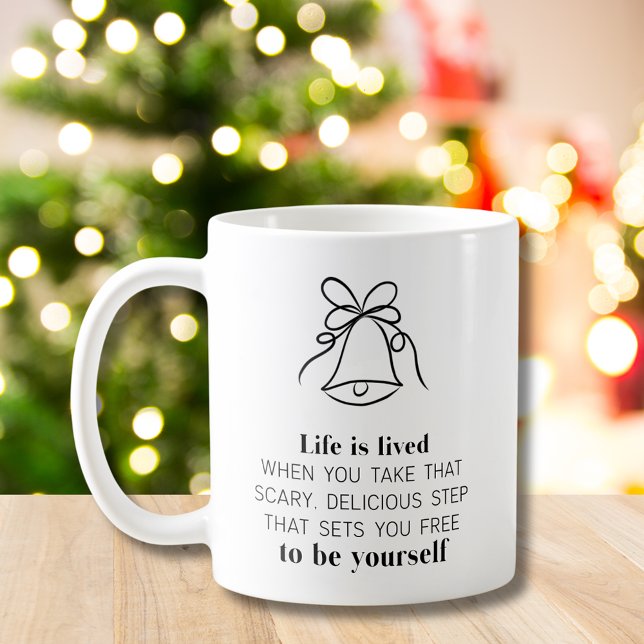 Christmas Theme Motivational Quote Coffee Mug (Christmas Theme Motivational Quote Life is Lived Coffee Mug)