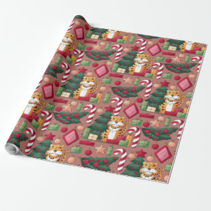 Christmas theme pattern wrapping paper