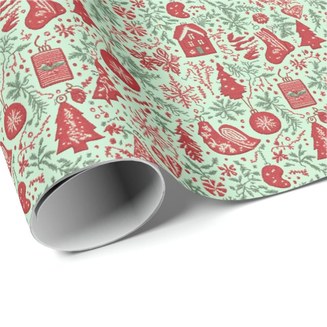 Christmas theme patterned wrapping paper (Roll Corner)