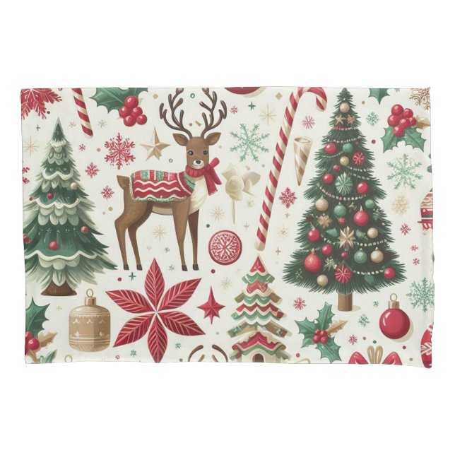 Christmas theme standard size pillowcase (Front)