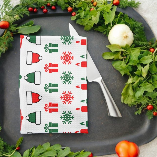 Christmas theme  tea towel (Kitchen Towel)