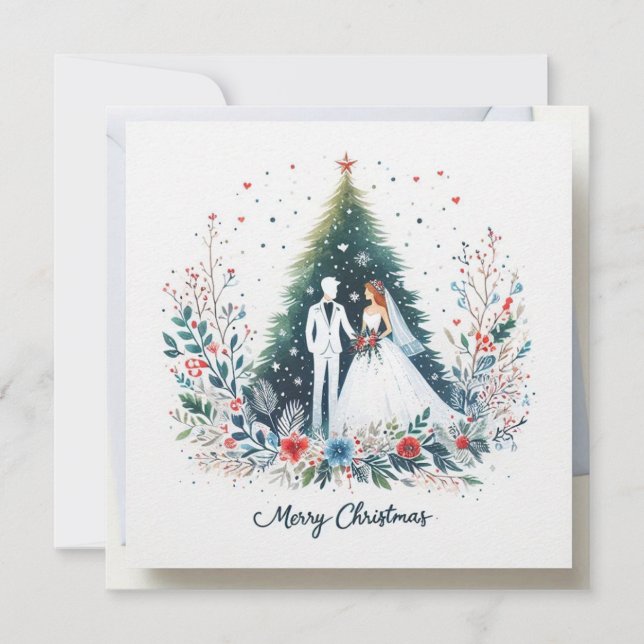 Christmas Theme Wedding card A Winter Wonderland  (Front)