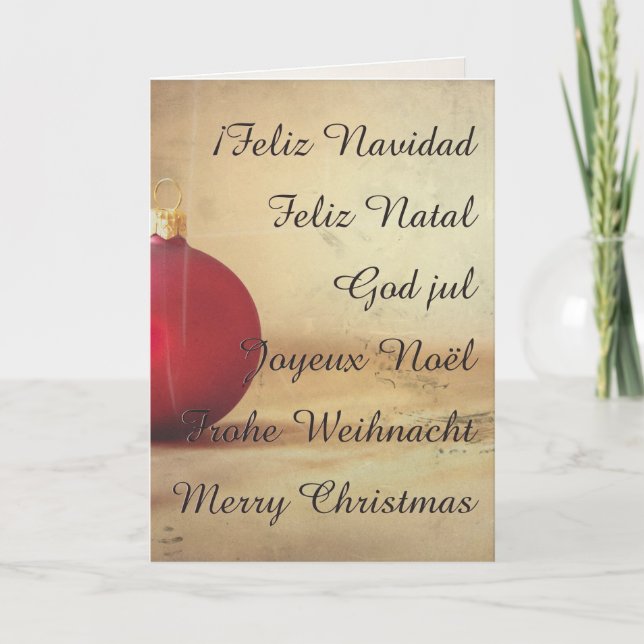 Christmas theme with Christmas ball Card (Front)