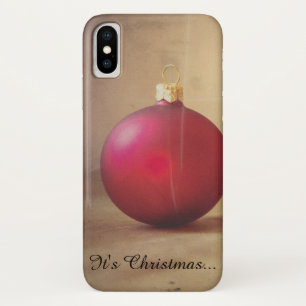 Christmas theme with Christmas ball iPhone X Case