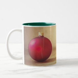 Christmas theme with Christmas ball Two-Tone Coffee Mug