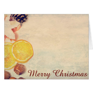 Christmas Theme with Fruits in Pastel Vintage Look