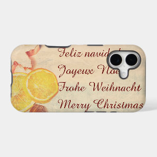 Christmas Theme with Fruits in Pastel Vintage Look