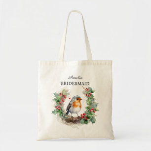 Christmas Themed Bridesmaid Tote Bag