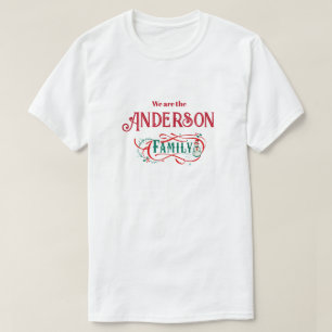 Christmas themed family group personalised T-Shirt