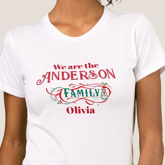 Christmas themed family group personalised T-Shirt (Creator Uploaded)