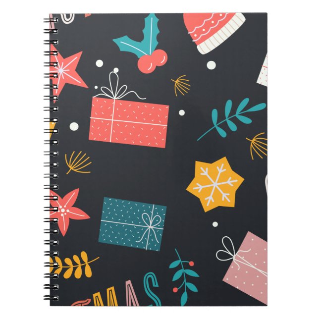 Christmas themed fesive Season Gift Cute Notebook (Front)