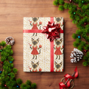 Christmas themed for Cat Lovers Wrapping Paper