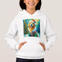 Christmas themed Golden Retriever