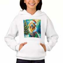 Christmas themed Golden Retriever