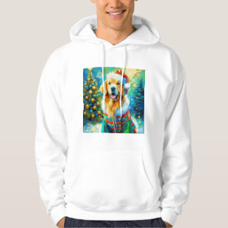 Christmas themed Golden Retriever Hoodie