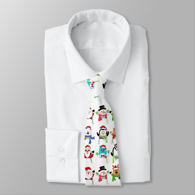 Christmas themed pattern tie (Tied)